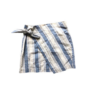 Women's Free People Blue & White Striped Linen Skirt Size 10